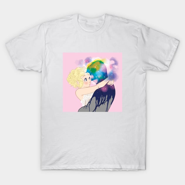 Nebula Boyfriend T-Shirt by harmonybecker